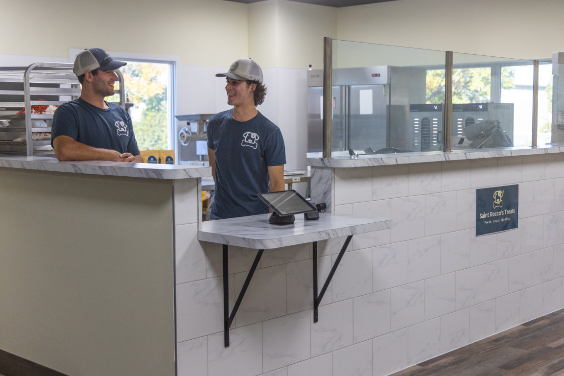 Kolby and Kaleb in the Saint Rocco's kitchen