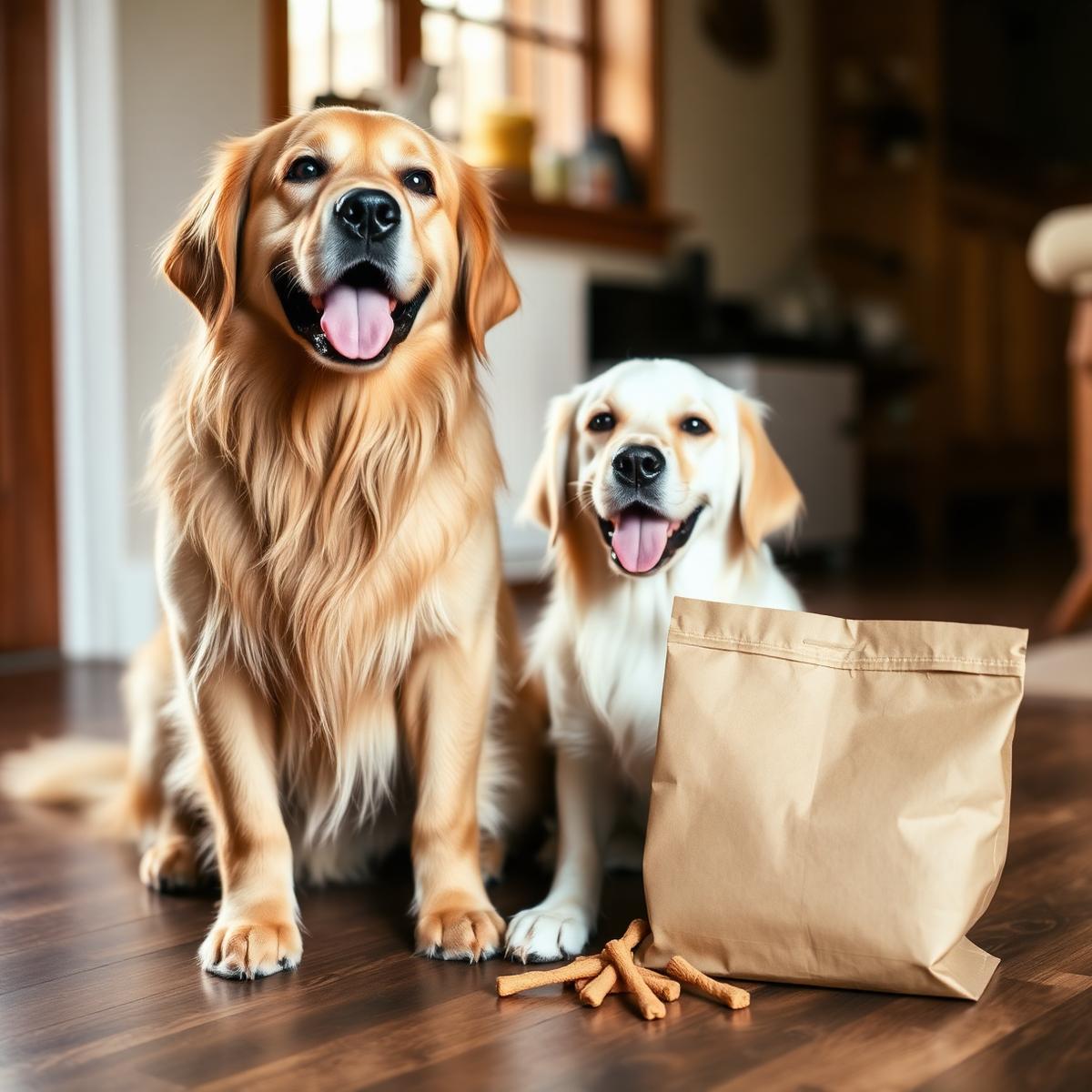 Happy golden retriever